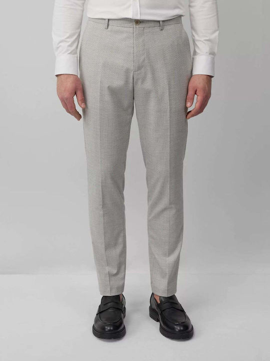 Pantalon Bărbați De Costum Slim Fit Gri