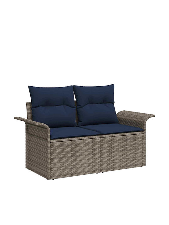 vidaXL Garten- und Outdoor-Möbelsets Wohnzimmer Typsatz 6 Stück Grau mit Kissen