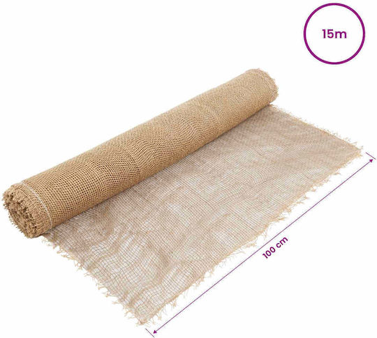 vidaXL Ύφασμα Διακόσμησης Λονέτα 100x1500εκ. Φυσικό