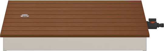 vidaXL Pool-Dusche 52x6cm Braun
