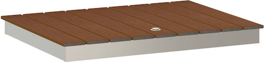 vidaXL Pool-Dusche 52x6cm Braun