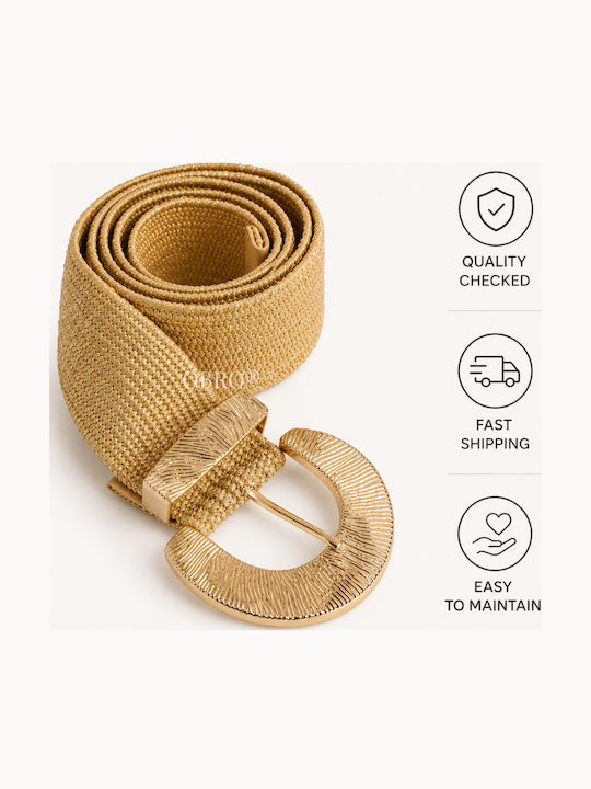 Curea Dama Largă Elastică Bej Obrobelts261