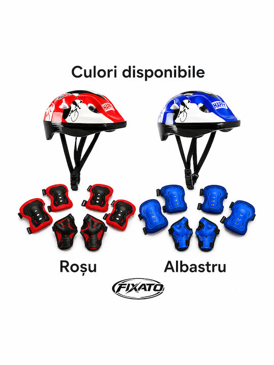 FIXATO Παιδικό Σετ Προστατευτικών για Rollers Μπλε