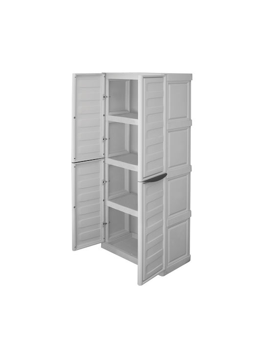 Dulap cu două uși Plastic cu 3 Rafturi 70x39x165cm