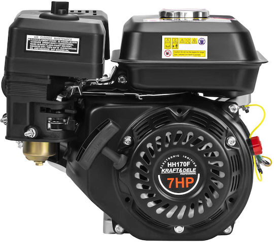 Kraft & Dele Motor pe benzină 210cc 7 CP 3600 rpm cu demaror (rezervor 3.6 lt)