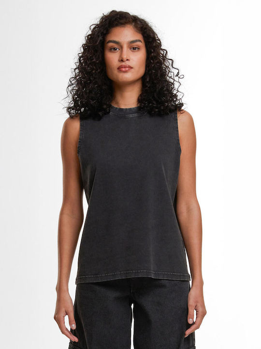 Summer Women's Cotton Sleeveless Black Blouse