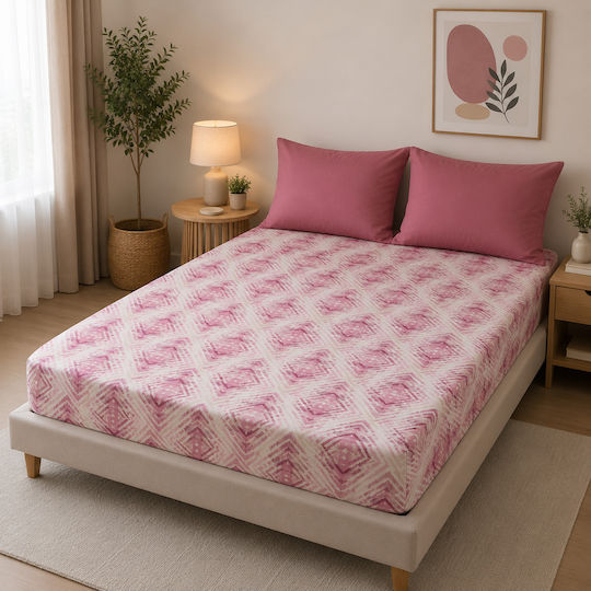 Flamingo Super-Double 160x200+32cm with Elastic Lilac