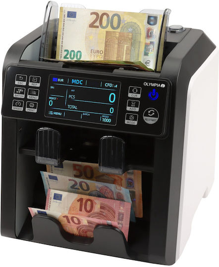 Olympia Nc 800 – Bill Counter & Counterfeit Banknote Detector 2 Cis Sensors Reject Pocket & Customer Display