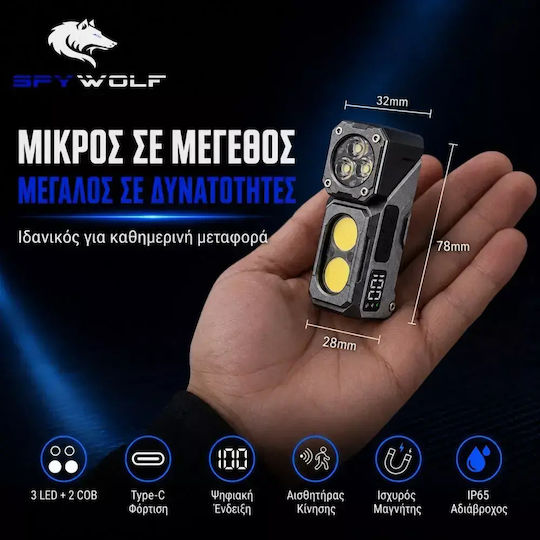 Spywolf Lanternă de Cap Reîncărcabilă LED IP65