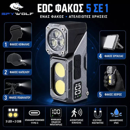 Spywolf Lanternă de Cap Reîncărcabilă LED IP65