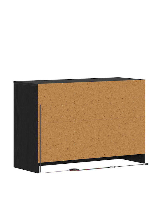 TV Stand Black Oak 91x34x61cm