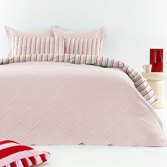 Palamaiki Sam Σετ Κουβερλί King Size Microfiber Lilac 260x240cm 3τμχ
