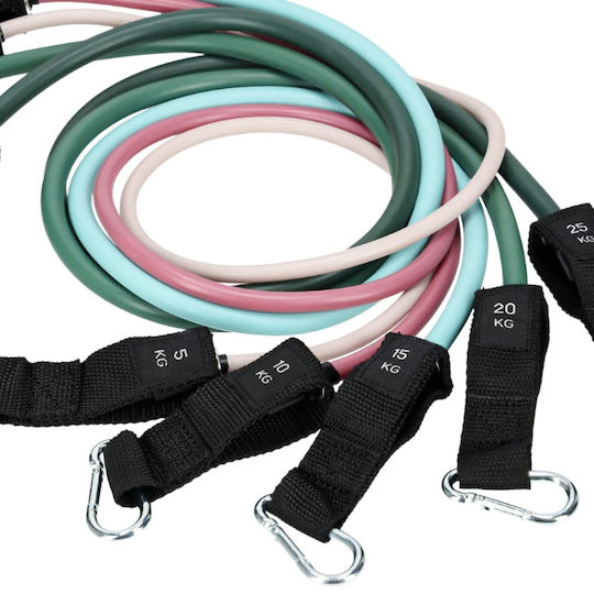 Activ Space Gymtube Resistance Bands with Handles Set 5 Pcs Beige