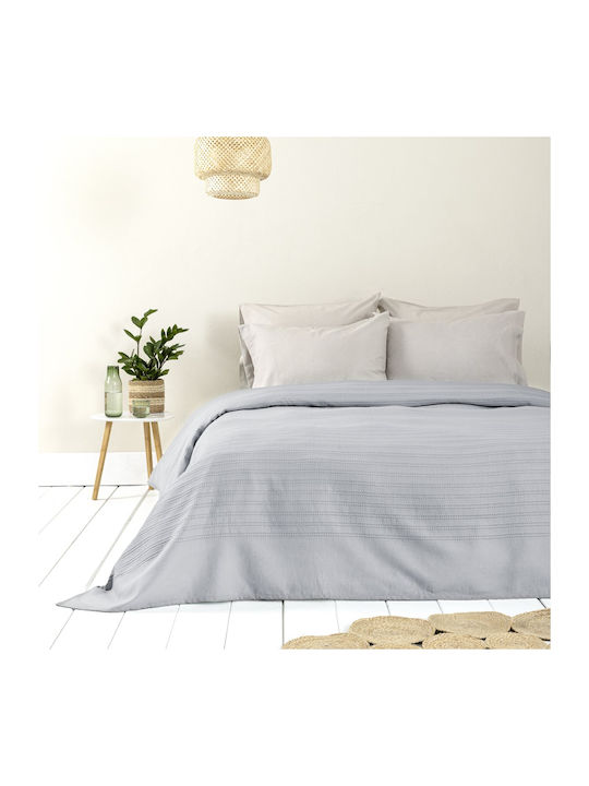 Nima Κουβέρτα Πικέ Μονή 160x240εκ. Dune Gray
