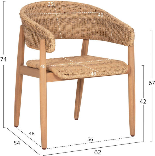 5 Piece Outdoor Dining Set Acacia