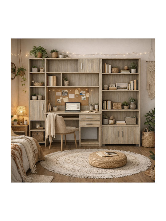 No 12 Bibliotecă pardoseală Lemn Oak 75x30x180cm
