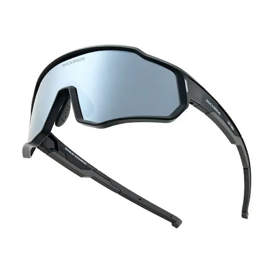 Rockbros Cycling Glasses with Black Frame and Polarized / Mirror Lenses