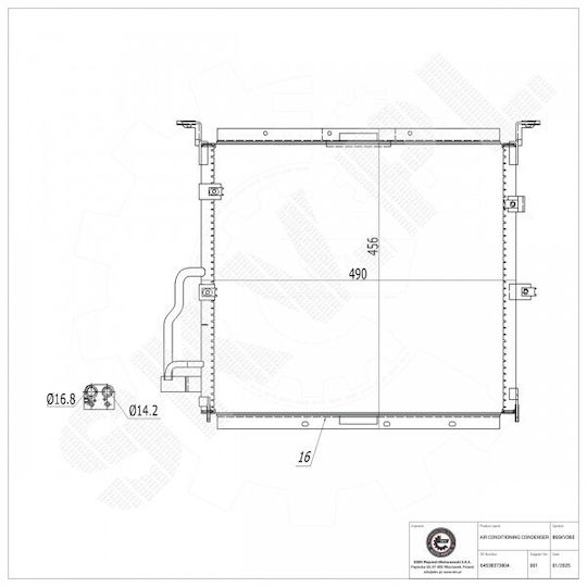 Air Conditioning Radiator Bmw 3 Z3 64538373004