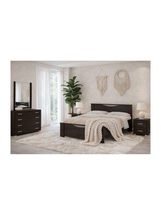 Bedroom Furniture Set Smile Wenge 140x200cm 5pcs