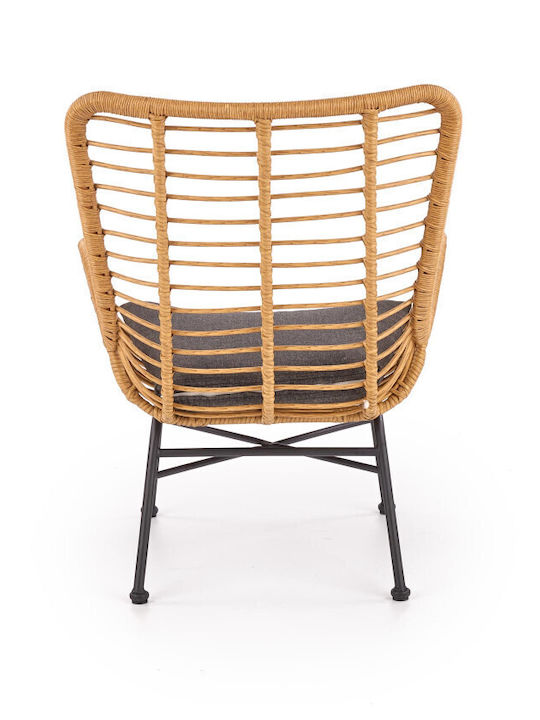 Scaun de exterior Rattan Ikaro Roz 69x58x93cm