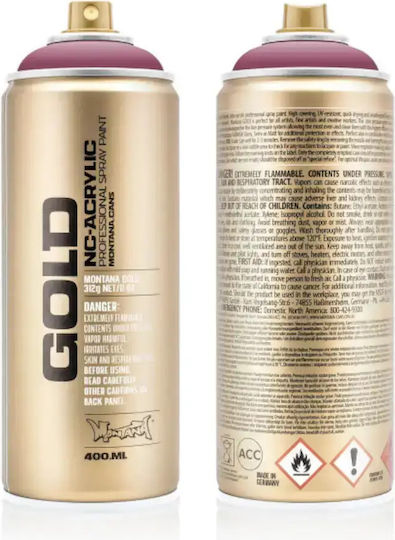 Montana Cans Акрилен Спрей За Боядисване С Металик Ефект Злато G6060 400ml