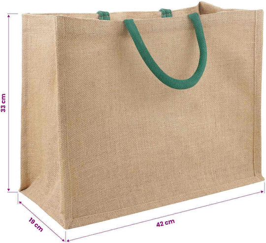 Vidaxl Jutebeutel 5 Stück Natürliche Grüne 42 X 33 X 19 cm