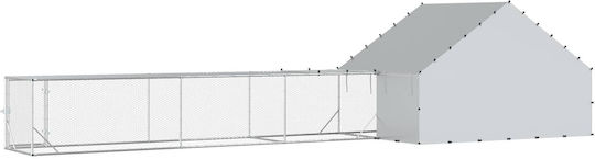 vidaXL Galvanized Steel Chicken Coop
