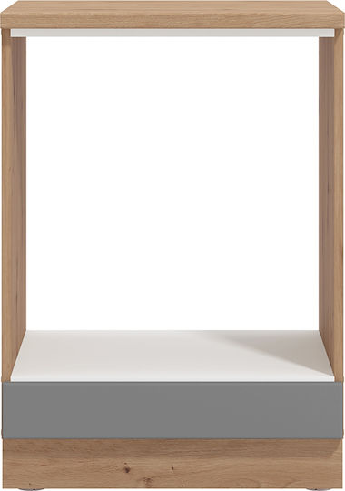 Ντουλάπι Κάτω Φούρνου Γκρι 60x55x82εκ. Ντουλάπι Κάτω Φούρνου Γκρι 60x55x82εκ.