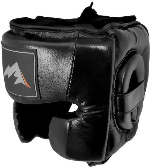Olympus Sport 301035 M Mavro Boxhelme Erwachsene Offenes Gesicht Leder Schwarze