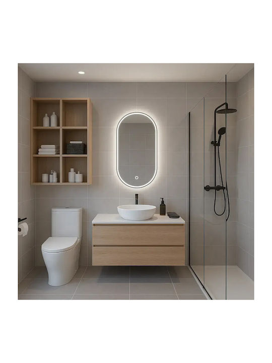 Savvopoulos Oglindă de Baie cu Lumini LED cu Atingere 60x90cm
