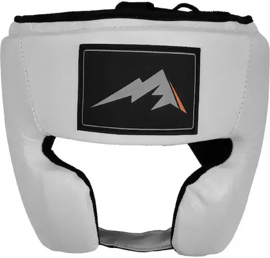 Olympus Sport Aspro Boxing Helmet Adult Open Face Leather White