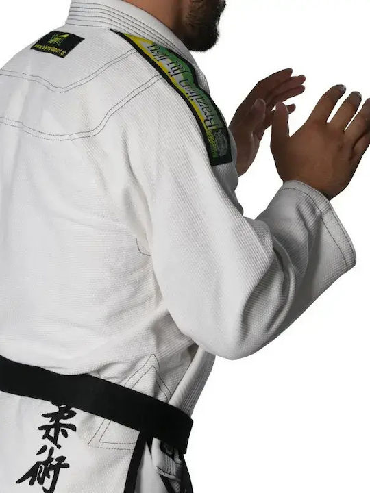 Olympus Uniformă bărbătească Brazilian Jiu Jitsu Albă