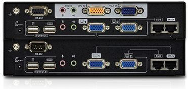 Aten Kvm Extender Usb Vga Dual View W Audio Rs-232 300m Ce775-at-g