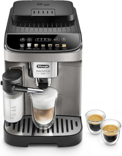 De'Longhi Magnifica Evo Automatic Espresso Machine 1450W 15bar Pressure for Cappuccino with Grinding Mill Silver ECAM 290.83