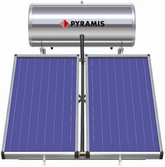 Pyramis 026001405 Încălzitor solar de apă 200 litri Sticlă Energie Triplă cu colector de 4 metri pătrați