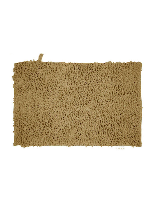 Estia Non-Slip Bath Mat Cotton Velvet 02-7379 Beige 50x80cm