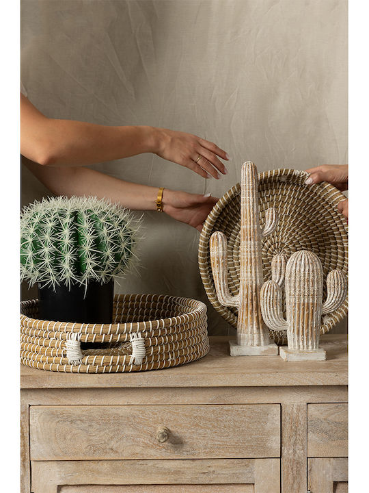 InTheBox Decorative Wicker Tray Round 43x43x10cm 3 Pieces