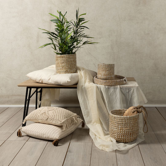 InTheBox Decorative Wicker Tray Round 43x43x10cm 3 Pieces