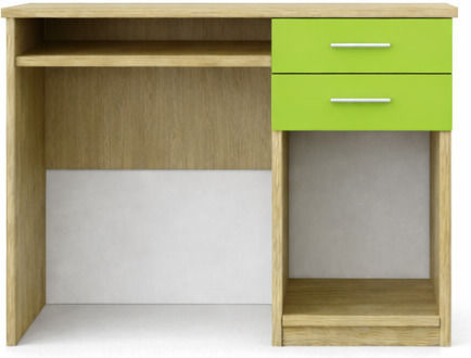 No 8 Детско бюро от меламин Oak-Light Green 100x55x80см