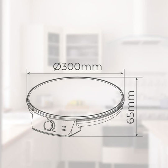 Κρεπιέρα 30cm Μαύρη 1200W