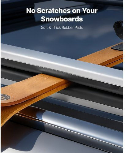 Vevor Dachgepäckträger Für Skiträger & Snowboard Mitnahme Bis Zu 6 Skipaare Oder 4 Snowboards 2 Stück Aluminium Universale Dachgepäckträger Für Autos Mit Schloss & Gummierte Polsterung Basis Angelrutenhalter Passend Für Die Meisten Querträger