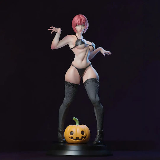 Небоядисана 3D Фигура Lady Pumpkin Хелоуин 3D Боядисване DIY Подарък Цветове 20 см 1:8