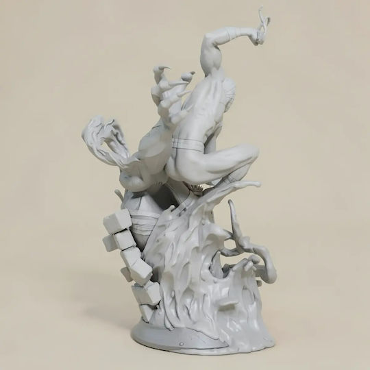 Άβαφη 3d Φιγούρα Spiderman Battle Venom 350mm Βάψιμο Diy Δώρο Χρώματα 15,2 Cm 1:12