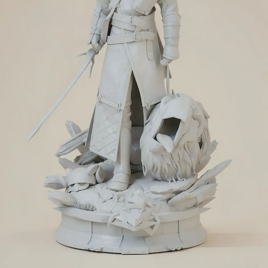 Unpainted 3D Figur Geralt 426mm Demon Head Witcher 3 Bemalung Diy Geschenk Farben 20 cm 1:8