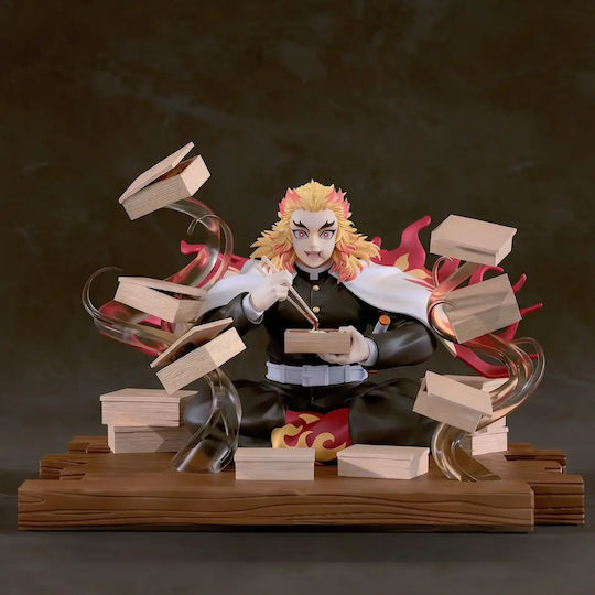 Figurină 3D Nevopsită Kyojuro Rengoku Model 3D Luând Cina Din Demon Slayer Vopsire Diy Cadou Culori 20 Cm 1:8