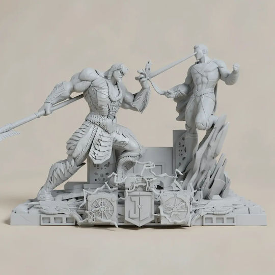 Άβαφη 3D Фигура Superman Vs Darkseid От DC Боядисване DIY Подарък Цветове 30 см 1:6