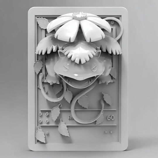Небоядисана 3D Фигура Pokemon 3D Карта Колекция Venusaur Боядисване Направи Си Сам Подарък Цветове 30 См 1:6