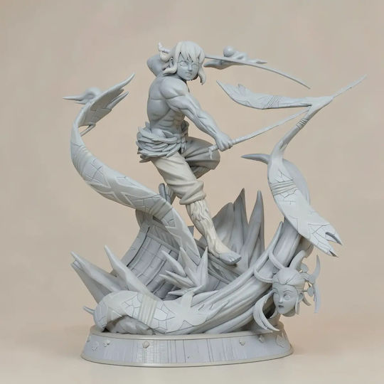 Unbemalte 3d Figur Hashibira Inosuke 3d Modell Aus Demon Slayer Bemalen Diy Geschenk Farben 15,2 Cm 1:12
