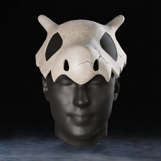 Небоядисана 3D Фигура Cosplay Cubone Шапка Pokemon Боядисване DIY Подарък Цветове 15,2 См 1:12