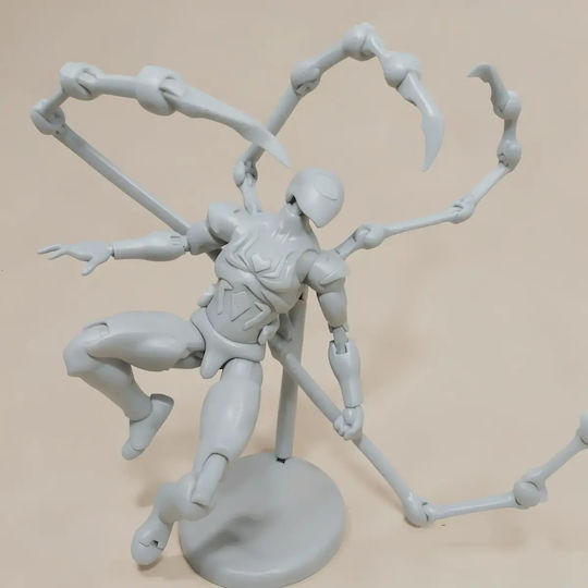 Unpainted 3D Figure Iron Spider Action Figure 3D Painting DIY Gift Colors 15.2 Cm 1:12